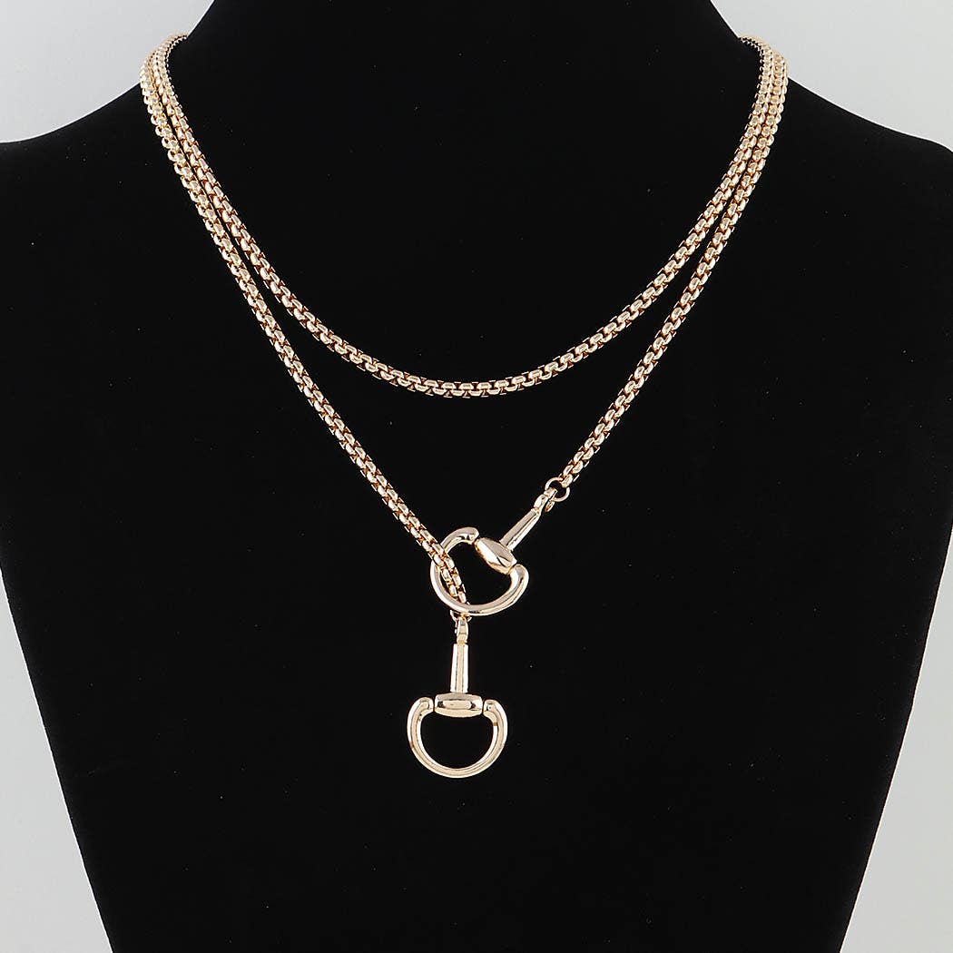 Polished Toggle Loop Box Chain Necklace: GSL