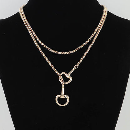 Polished Toggle Loop Box Chain Necklace: GSL