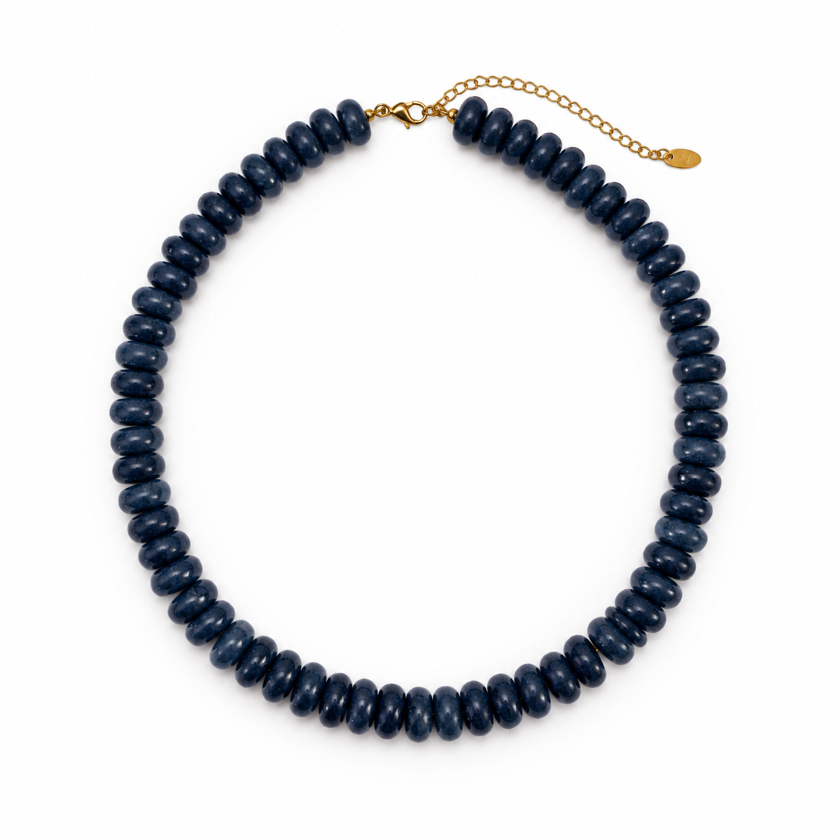Ellison+Young Modern Resin Beaded Statement Necklace: Emerald Green