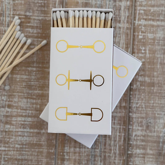 White Oversized Horse Bit Matches: White