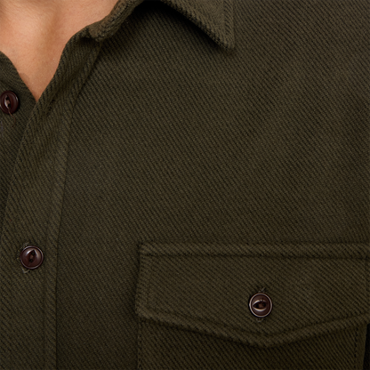 Graham Two-Pocket Long-Sleeve Button-Down Shirt: Olive