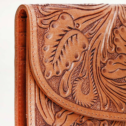 Loyal West Gloriana Wallet: In Handtooled Leather