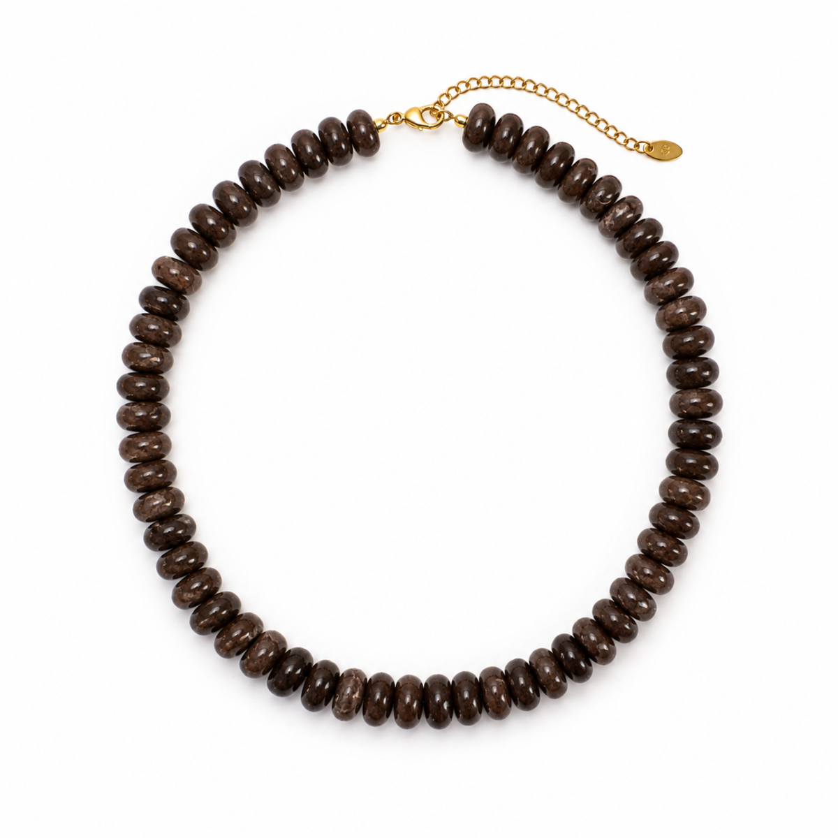Ellison+Young Modern Resin Beaded Statement Necklace: Emerald Green