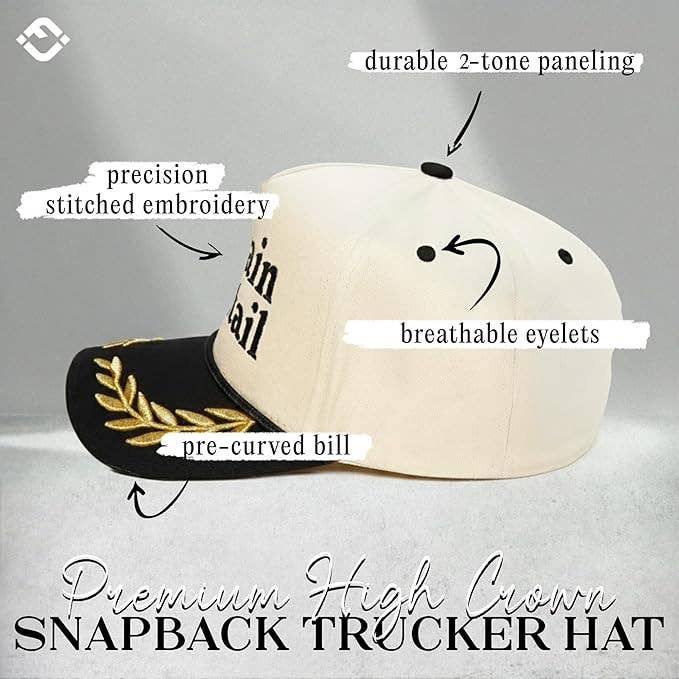 2-Tone Cap - Captain Cocktail - Black/Beige (nautical)