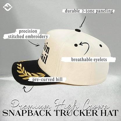2-Tone Cap - Captain Cocktail - Black/Beige (nautical)