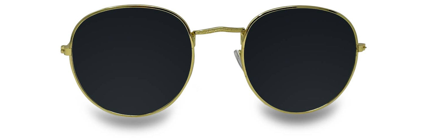 Round Sunglasses - Gold Frames/Smoke Lenses