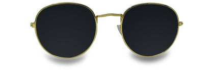 Round Sunglasses - Gold Frames/Smoke Lenses