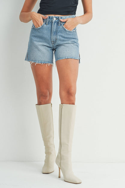 Dixie Denim Side Slit Short