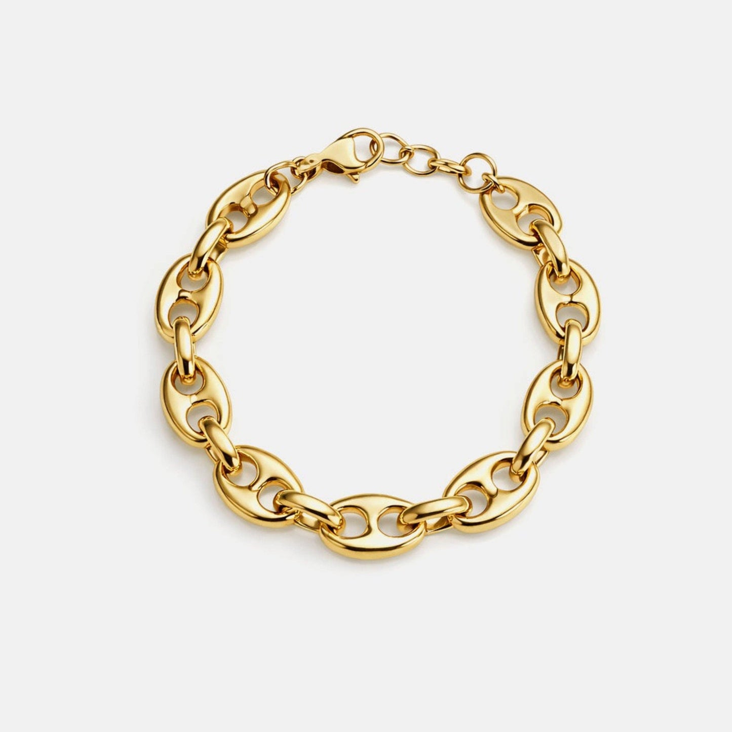 Equestrian Gemini Twist Link Bracelet – Horsebit-Inspired Gold Design