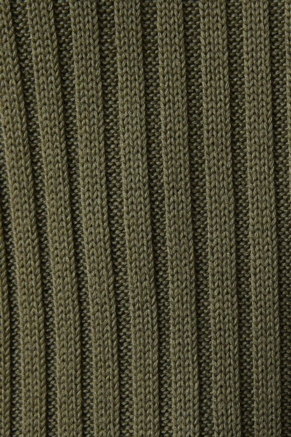 Cypress Short Sleeve Cable Sweater: Olive