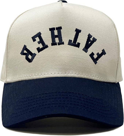 Two Tone Cap - Father (Upside Down) - Navy/Beige