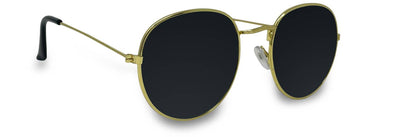 Round Sunglasses - Gold Frames/Smoke Lenses