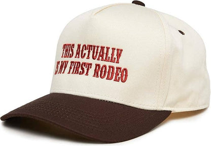 2-Tone Cap - This Actually is My First Rodeo - Black/Beige