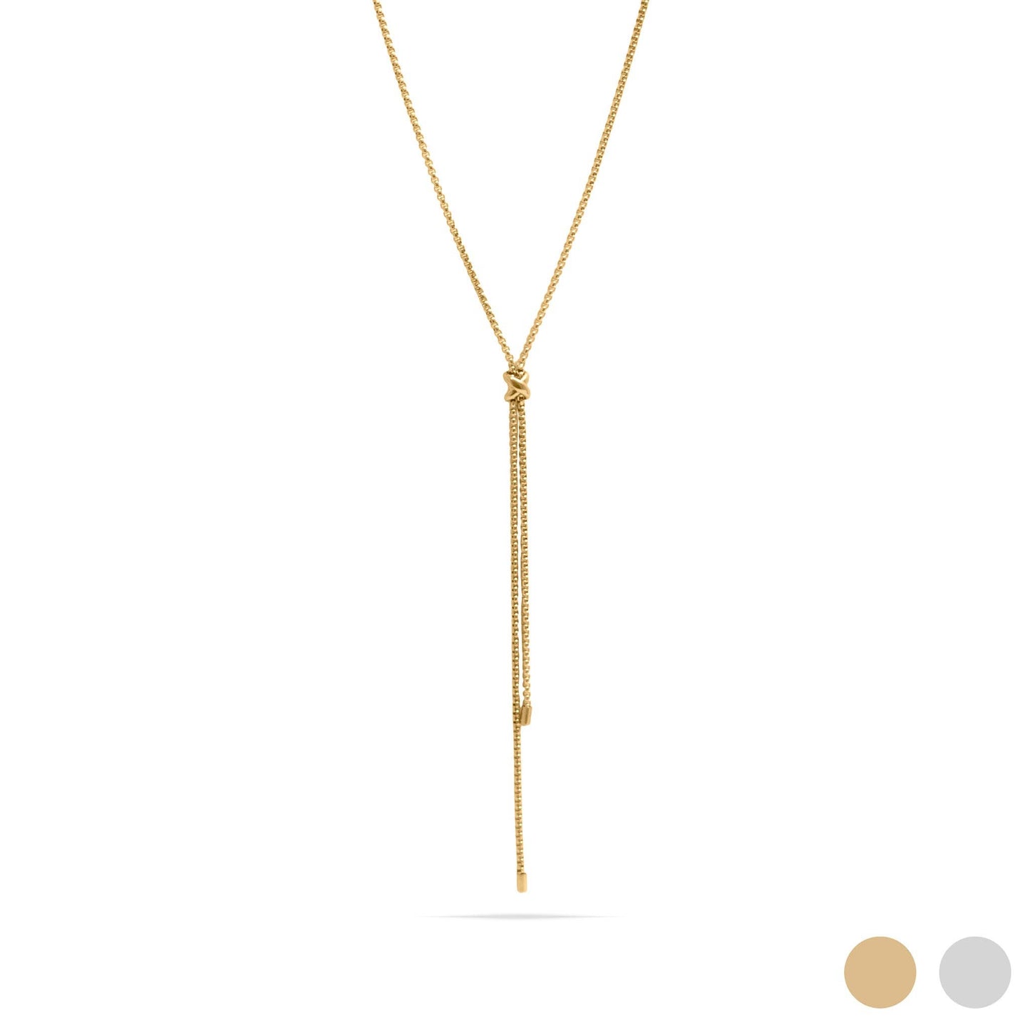 Willa 18K Gold Stainless Steel Bolo Necklace : Gold