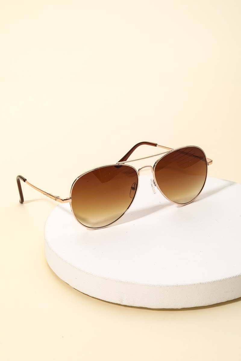 Classic Gold Rimmed Sunglasses: ASSORTED
