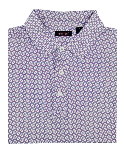 Garner Printed Performance Polo: Men’s Regular Fit Short Sleeve Polo