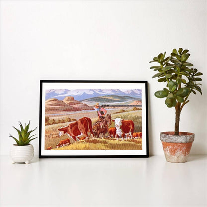 Art Print CB-44 Herding Cattle