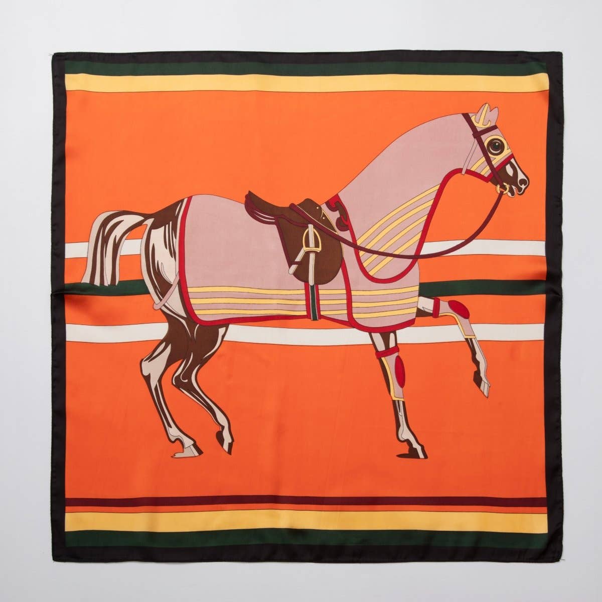 Artsy Design Scarf – 55x55cm for Summer Scarf Necklace Making, Hair, Bag Accessories: Horse