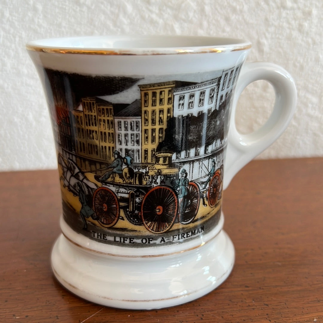 Vintage fireman mug