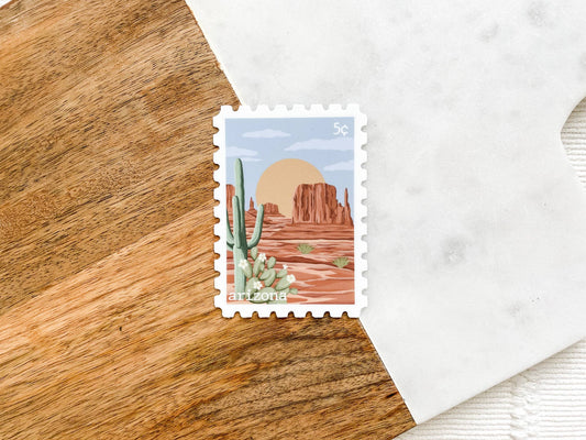 Arizona Sticker | Postage Stamp | Waterproof Vinyl Sticker