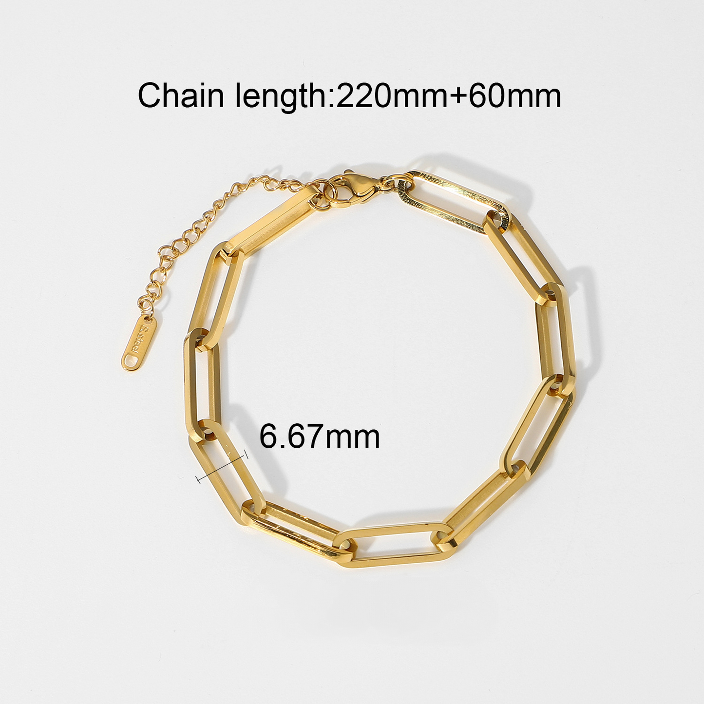 Clare 18K Gold Plated Stainless Steel Chain Bracelets