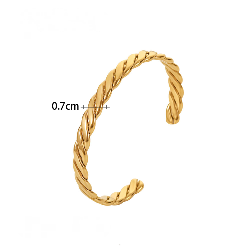 Vintage Gold Plated Stainless Steel Open Bangles