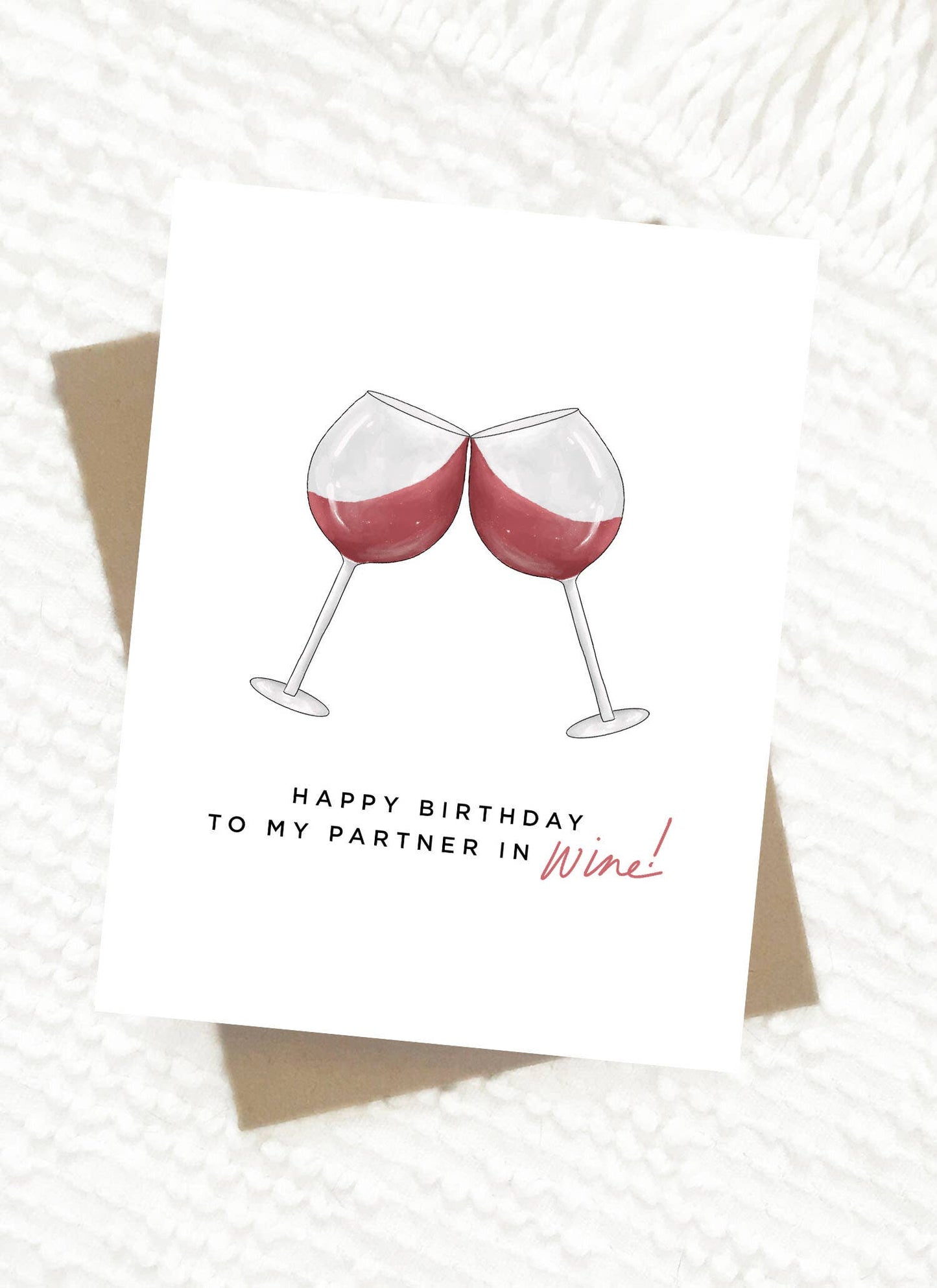 Happy Birthday Wine Card