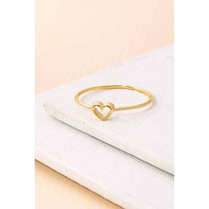 Dainty Open Heart Shape Fashion Ring