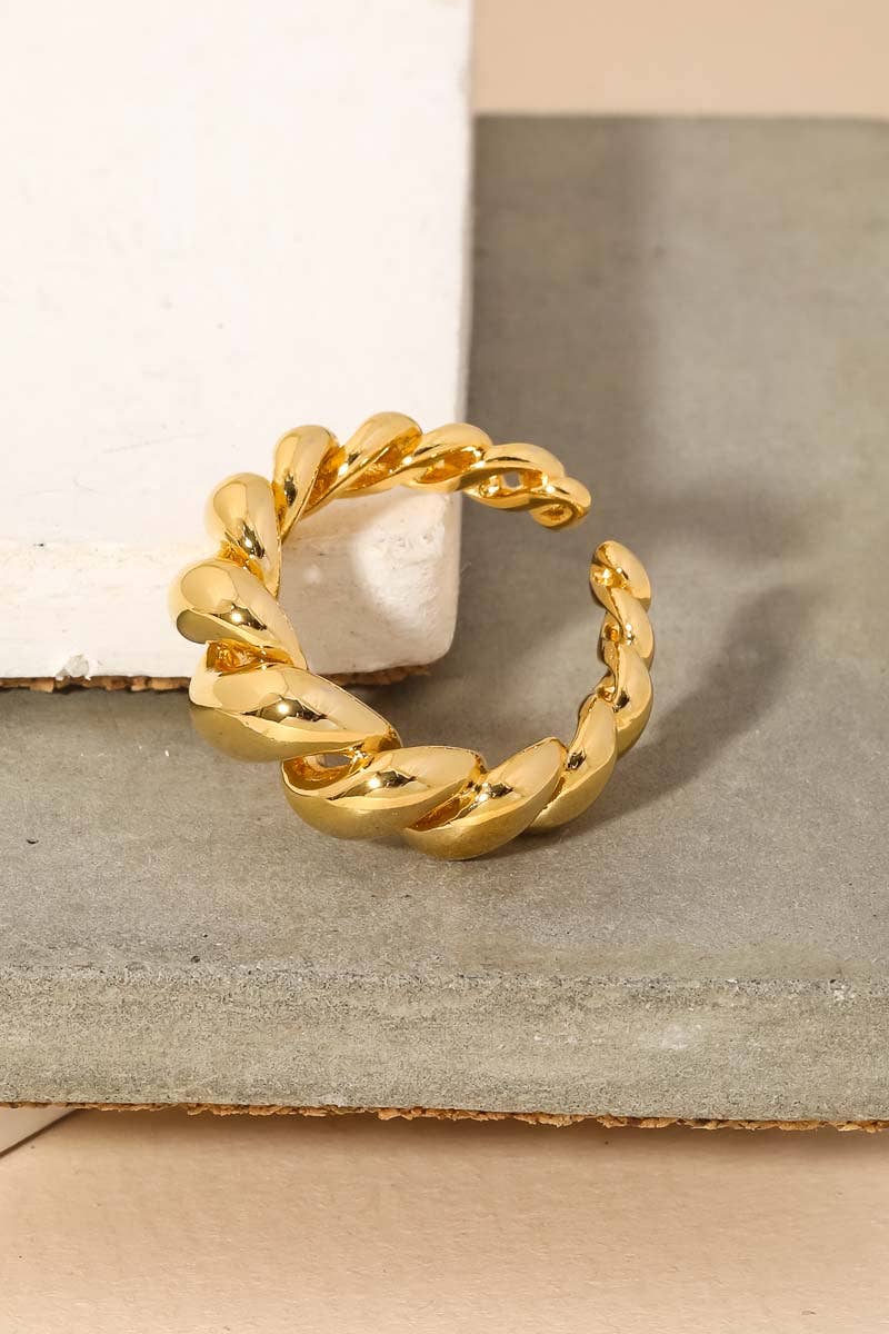 Smooth Twisted Adjustable Ring