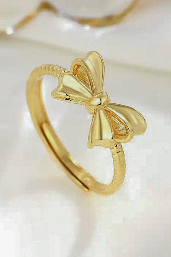 Natural Elements Gold Bow Ring